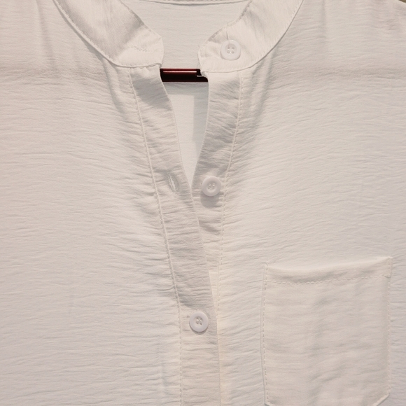 Off-white polyester-cotton summer dress - Picture 4 of 6